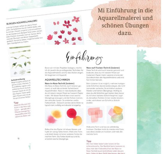 Boek "Wundervolle Watercolor Stickerei"
