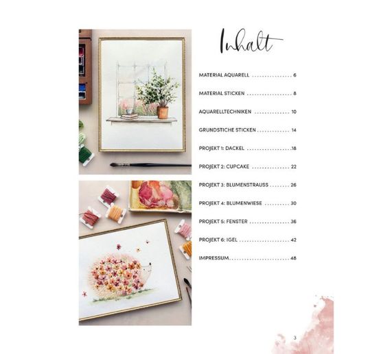 Boek "Wundervolle Watercolor Stickerei"