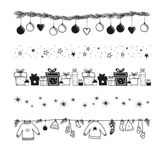 Clear Stamps "Kerstborduren"
