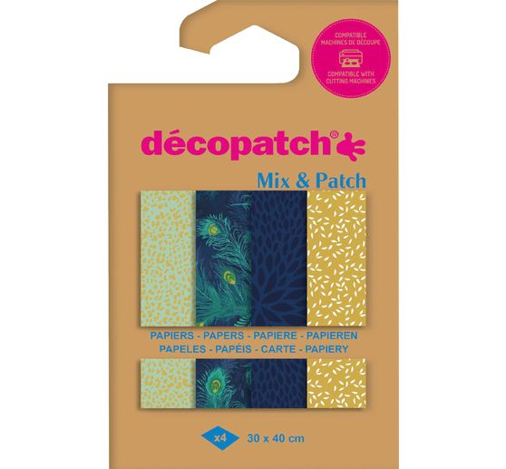 Décopatch Pocket Hot-Foil Collection Mix and Patch "Goldener Pfau"