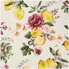 Tissu coton au mètre « Citron et roses »