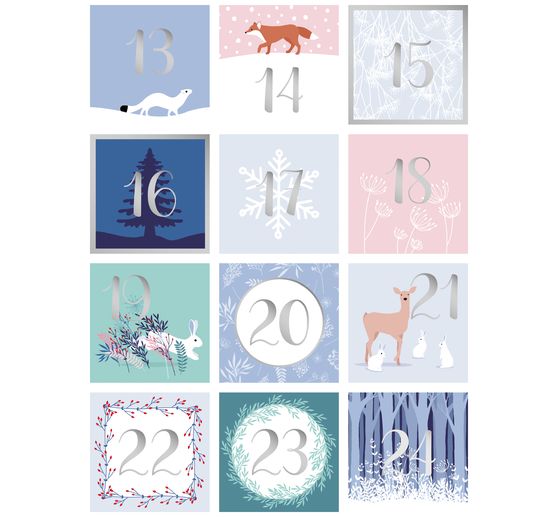 Sticker adventsnummers "Wintermagie"
