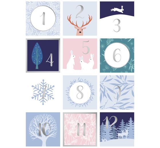 Sticker adventsnummers "Wintermagie"