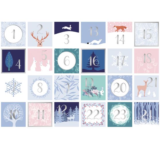 Sticker adventsnummers "Wintermagie"