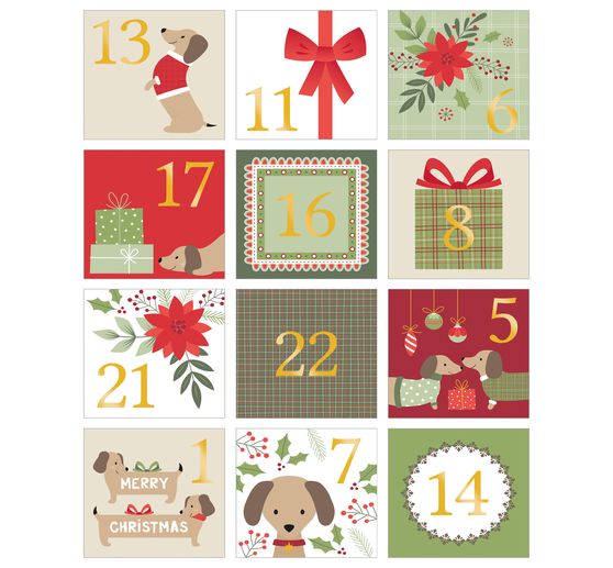 Sticker adventsnummers "Woofy Christmas"