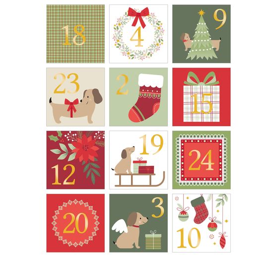 Sticker adventsnummers "Woofy Christmas"