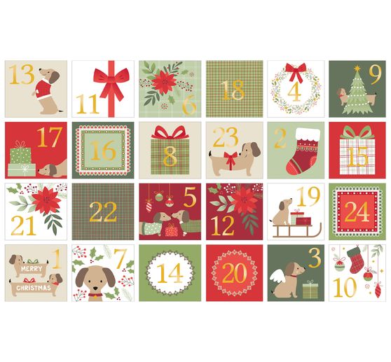 Sticker adventsnummers "Woofy Christmas"
