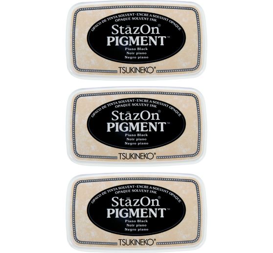StazOn Pigment stempelkussen zwart, set van 3