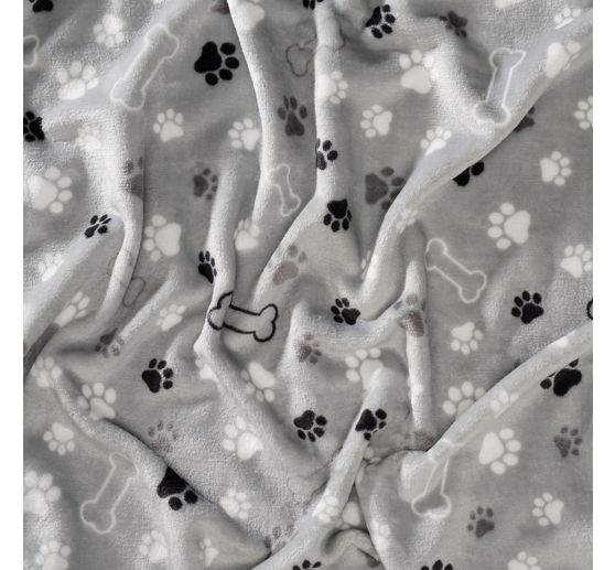 Fleece-Stoff "Pfoten und Knochen"
