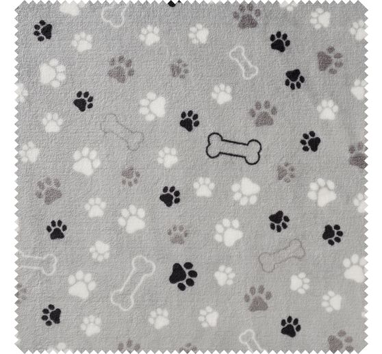 Fleece-Stoff "Pfoten und Knochen"