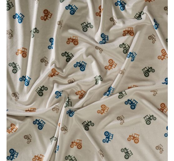 Tissu jersey polyester chilly print « Tracteurs »
