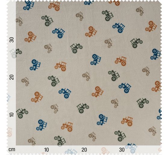 Tissu jersey polyester chilly print « Tracteurs »