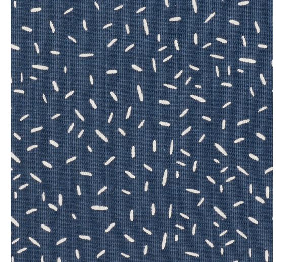 Tissu jersey au mètre « Bandes de confettis bleu jean »