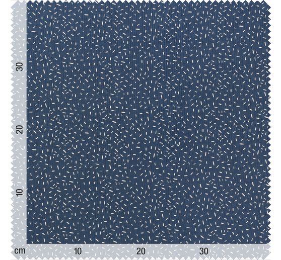 Tissu jersey au mètre « Bandes de confettis bleu jean »