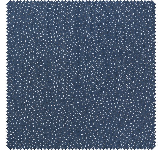 Tissu jersey au mètre « Bandes de confettis bleu jean »