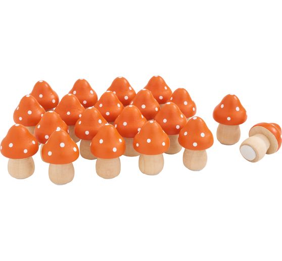 VBS Decoratieve houten paddenstoelen, 20 stuks
