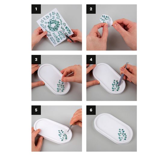 Feuille de décalcomanies Rub On « Botanical »