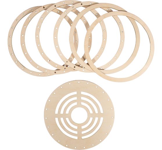 Set d'anneaux en bois "Abat-jour naturel"