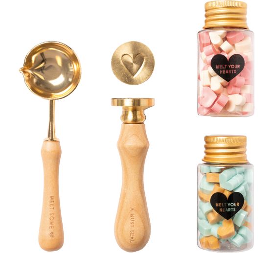 Kit de cire à cacheter « Pastel Love »