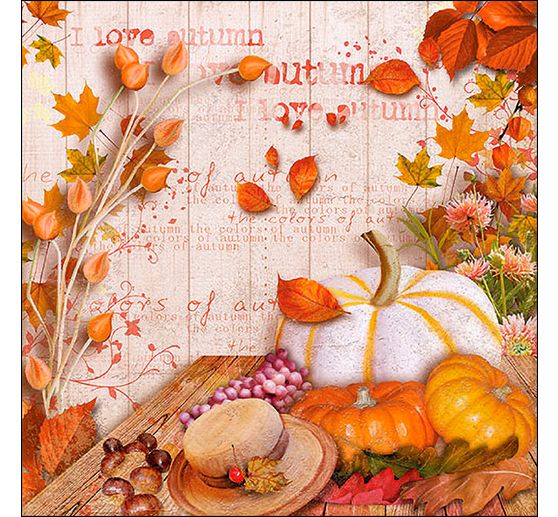 VBS Set de serviettes « Classiques d'automne »
