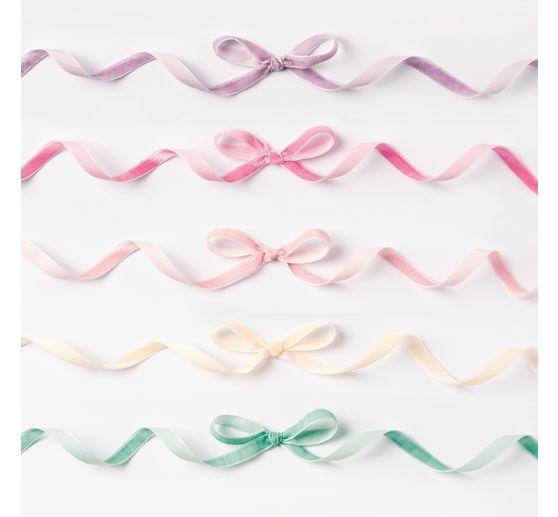 Fluwelen linten pastel