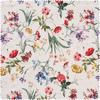 Tissu déco imprimé aspect lin au mètre « Fleurs d'été »