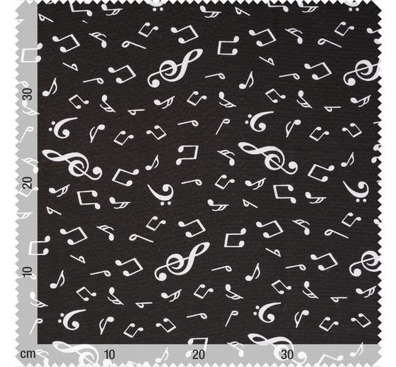 Dekostoff Leinenoptik "Musiknoten"