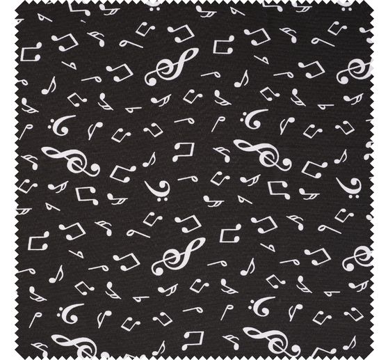 Dekostoff Leinenoptik "Musiknoten"