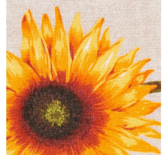 Dekostoff Leinenoptik "Sonnenblume"