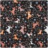 Tissu déco imprimé aspect lin au mètre « Dogs »