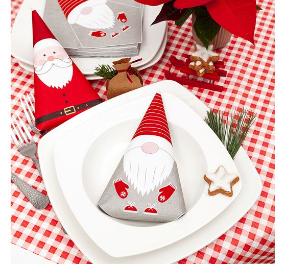 Serviette « Serviette pliante Gnome »