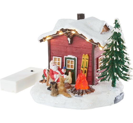 VBS LED miniatuur kersthuisje in de sneeuw
