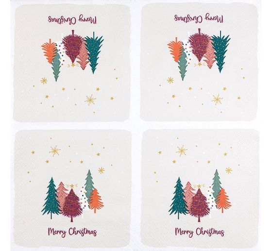 Serviette « Sweet Xmas Trees »