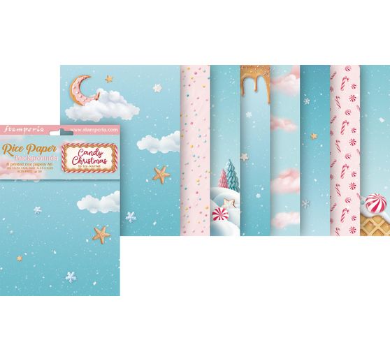 Motief strozijde achtergronden "Candy Christmas"
