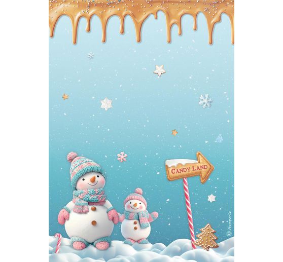 Motief strozijde "Candy Christmas - Snowman"