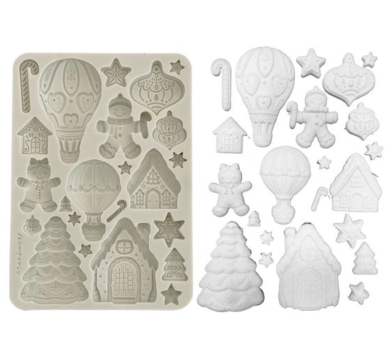 Silikonform A5 "Candy Christmas - Gingerbreads"