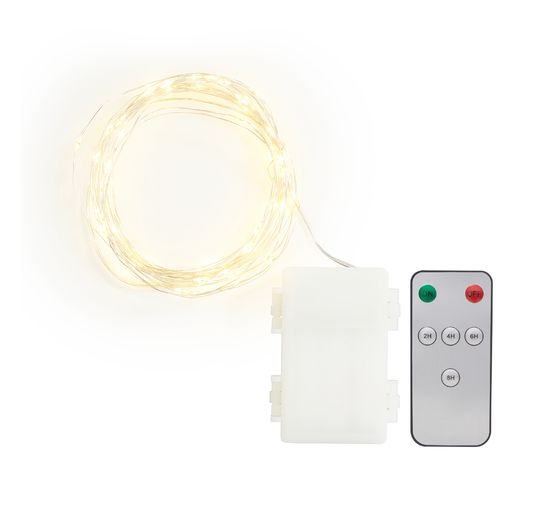 Guirlande lumineuse micro-LED d'extérieur, avec télécommande, 50 LED