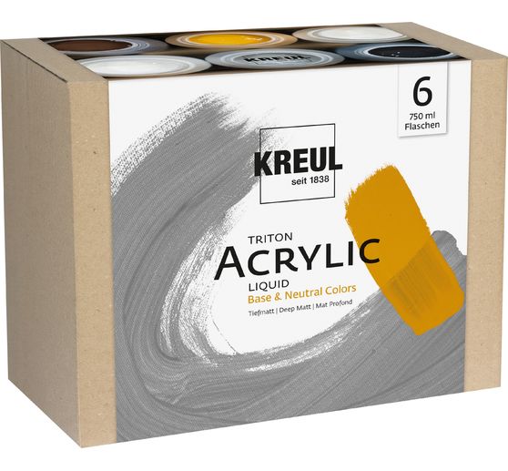 KREUL Triton Acrylic Liquid Set "Base & Neutral Colors"