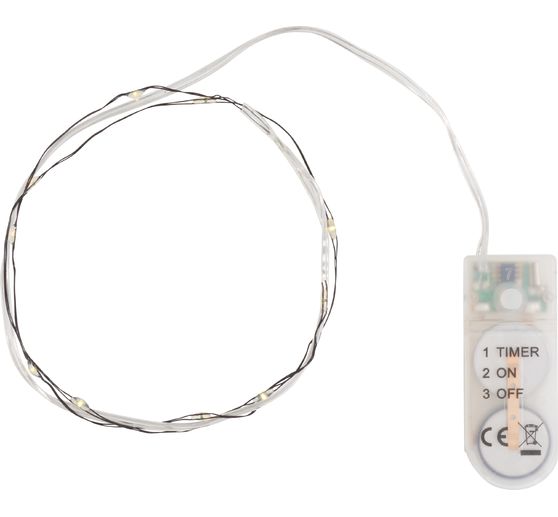 Micro LED chain of lights with timer 6/18h, 10 LEDs