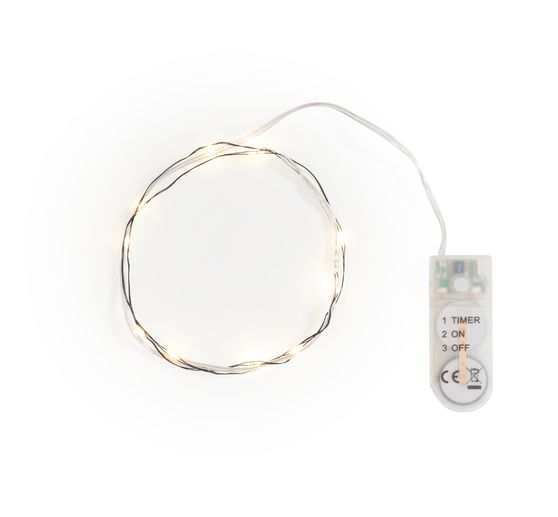 Micro LED chain of lights with timer 6/18h, 10 LEDs