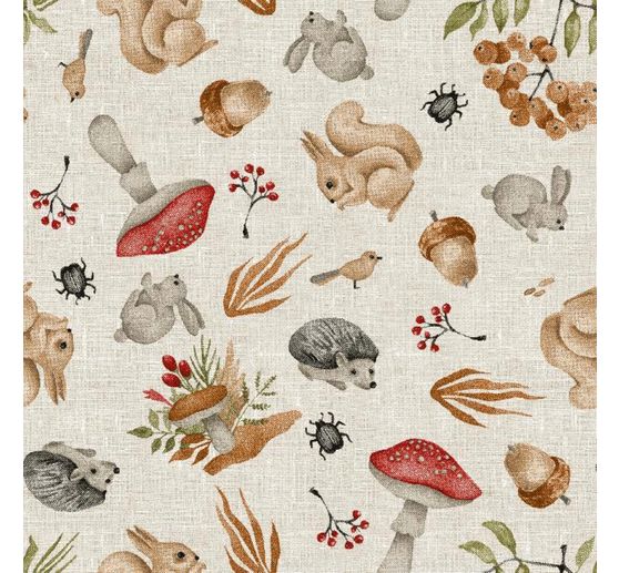 Decoration fabric linen optics "Autumn time"