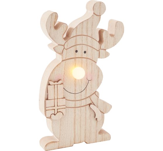 VBS Houten eland met LED neus