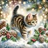 Servet "Cute Cat In The Snow"