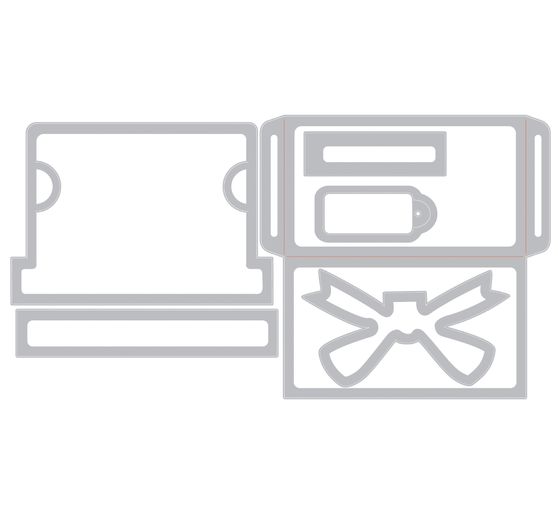 Gabarit d’estampe Sizzix Thinlits « Gift Card Package by Tim Holtz »