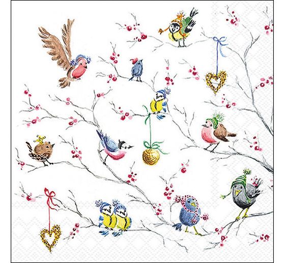 Serviette « Birds In Tree »