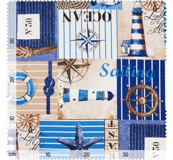 Decoration fabric linen optics "Sailing"