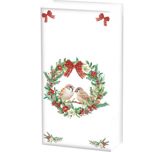 Mouchoirs en papier « Sparrows In Wreath »