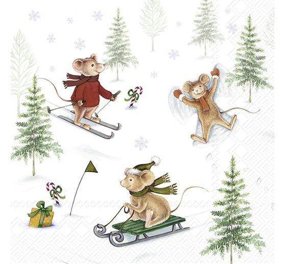 Napkin "Snow Fun"