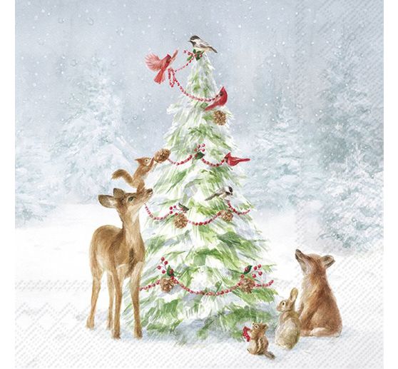 Napkin "Friends in Snow"