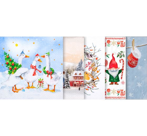 Set de serviettes VBS « Hiver & Noël »